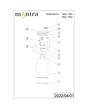 KANDANCHU * FOCO SUPERFICIE IP54 1L*GU10  GRIS OSCURO